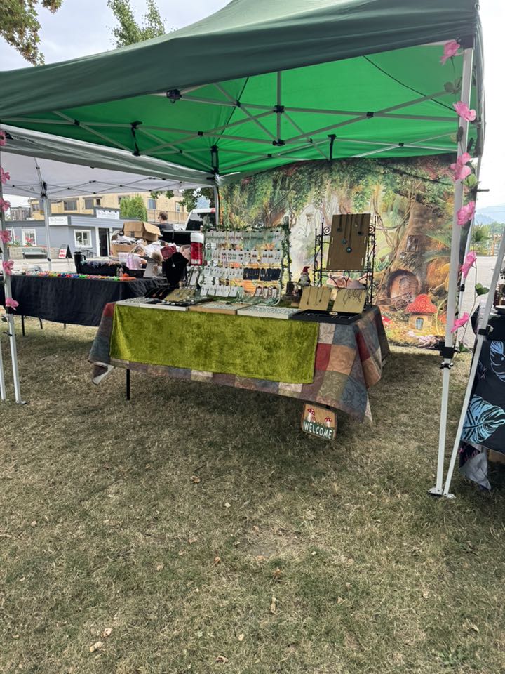 Vendor preparing goods